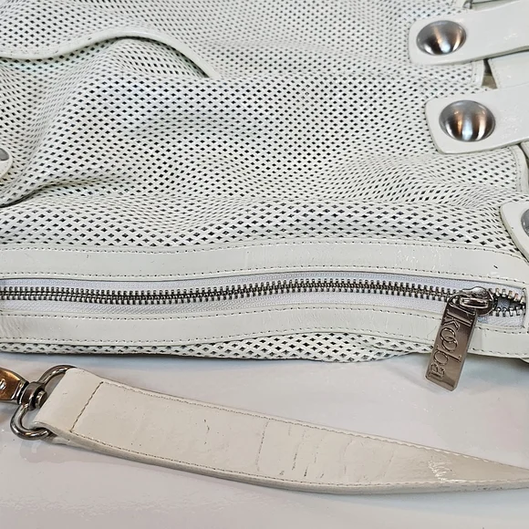 Kooba Vintage White Mesh Leather Hobo Bag - Chic & Unique! - Picture 15 of 16